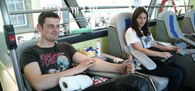 fot. Dawcy krwi podczas tegorocznej akcji Motoserce.